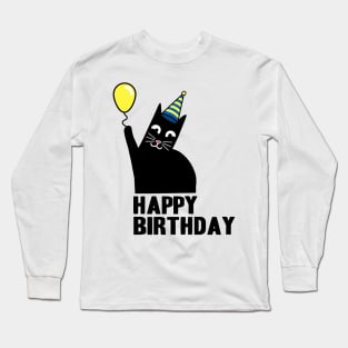 Happy Birthday Geburtstag Katzen Papa Shirt Katze Long Sleeve T-Shirt